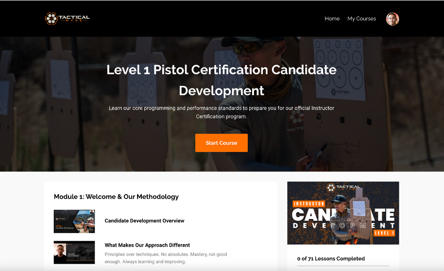 Inside the Instructor Candidate Development Program dashboard